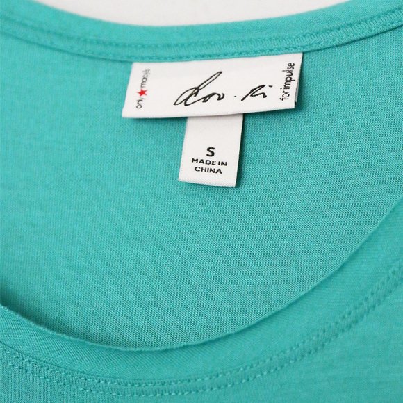 NEW Doo Ri Impulse from Macy's Turquoise Blue Longline Tunic Top S Lagenlook NWT - Picture 4 of 9